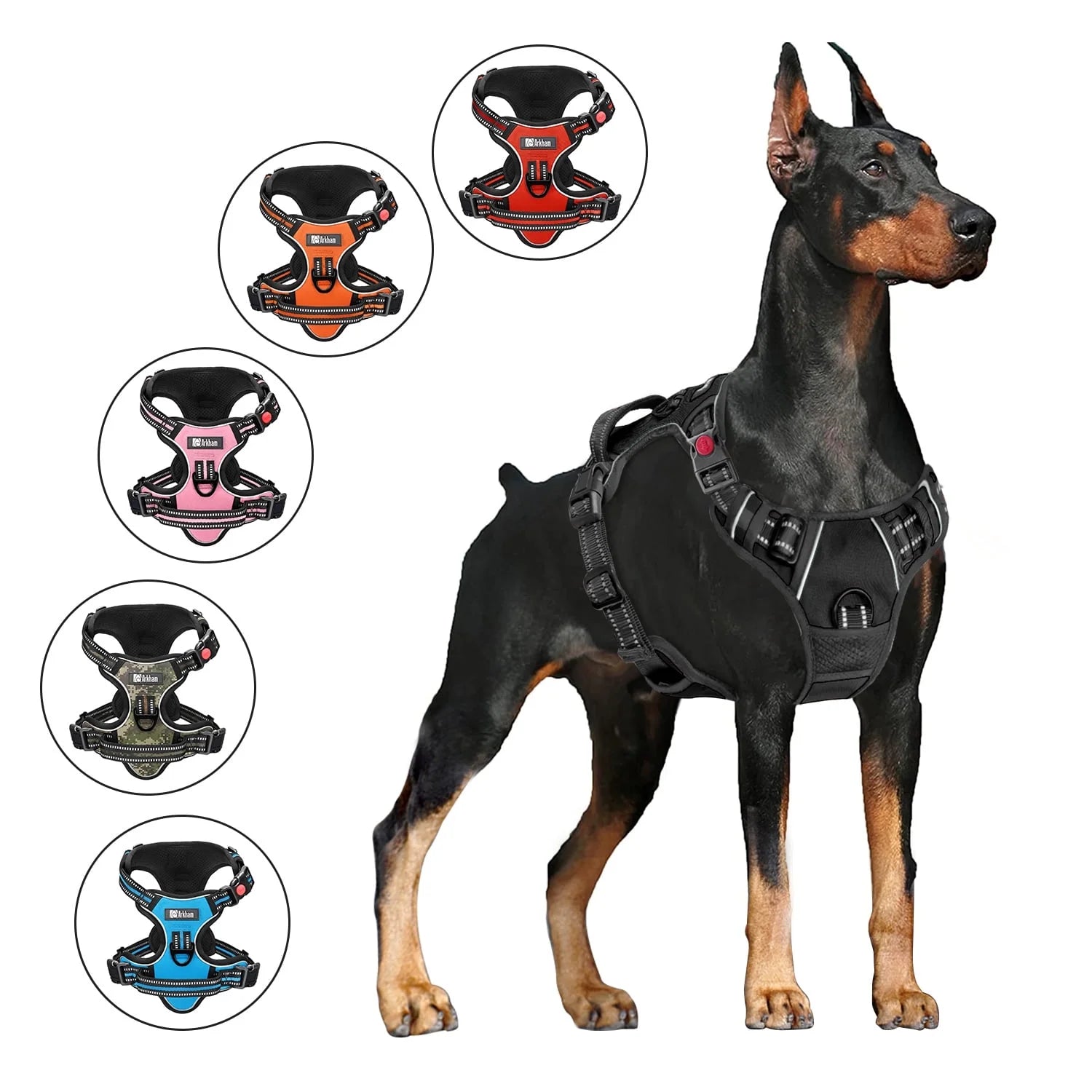 Reflective No Pull Dog Walking Harness – Comfortable Adjustable Pet Vest with Control Handle