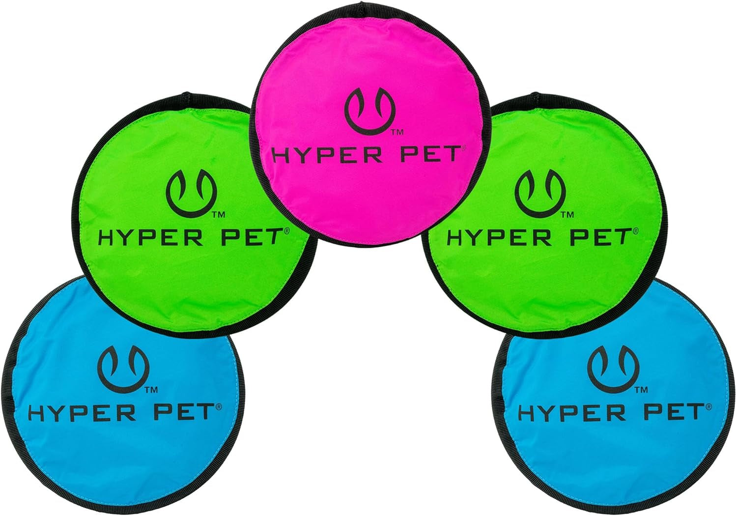 Flippy Flopper 9" Flying Disc Dog Toy – Floating Soft Fetch Discs (Pack of 5)