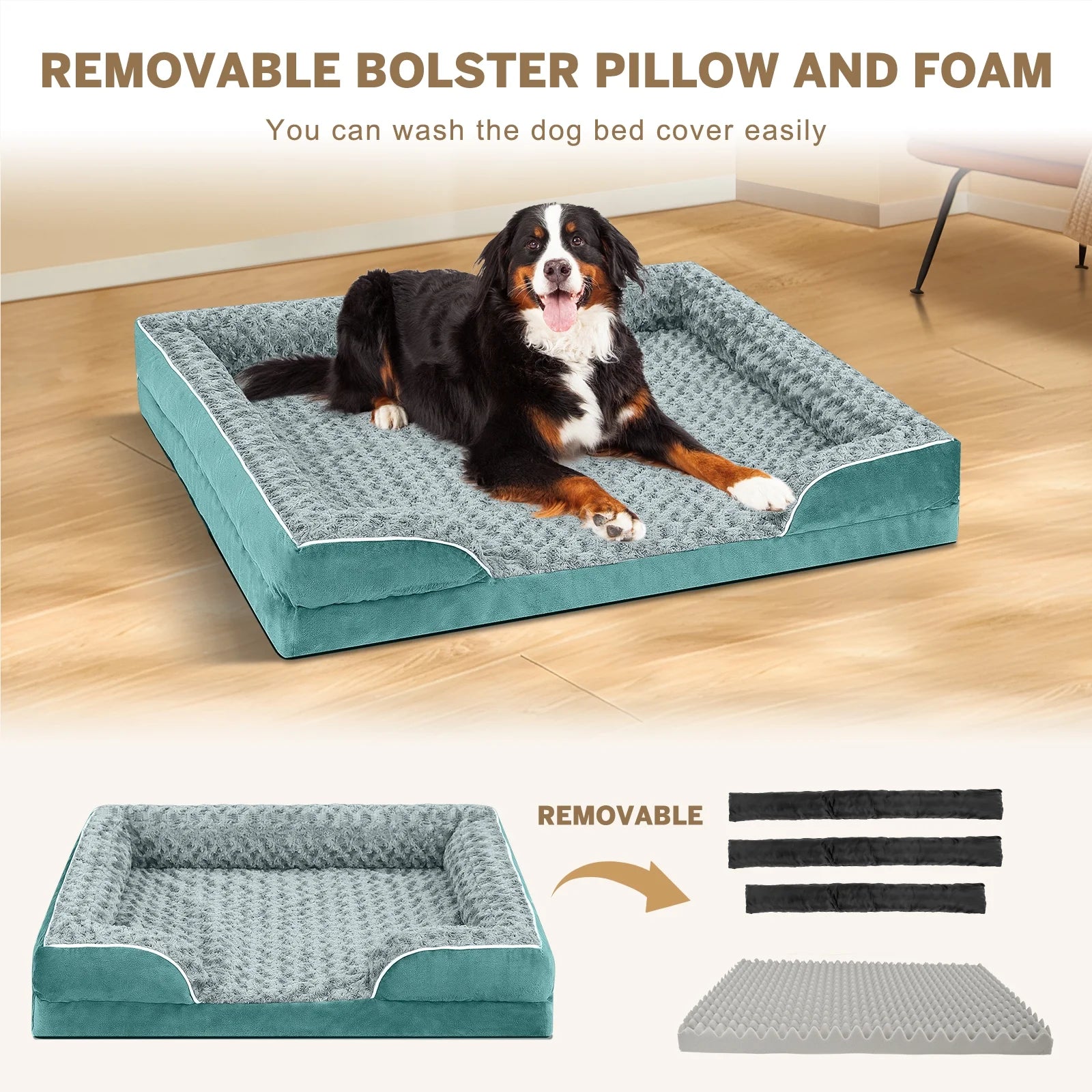 Washable Pet Couch with Supportive Foam