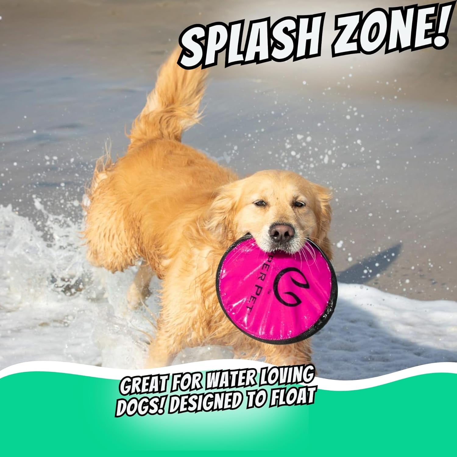 Flippy Flopper 9" Flying Disc Dog Toy – Floating Soft Fetch Discs (Pack of 5)
