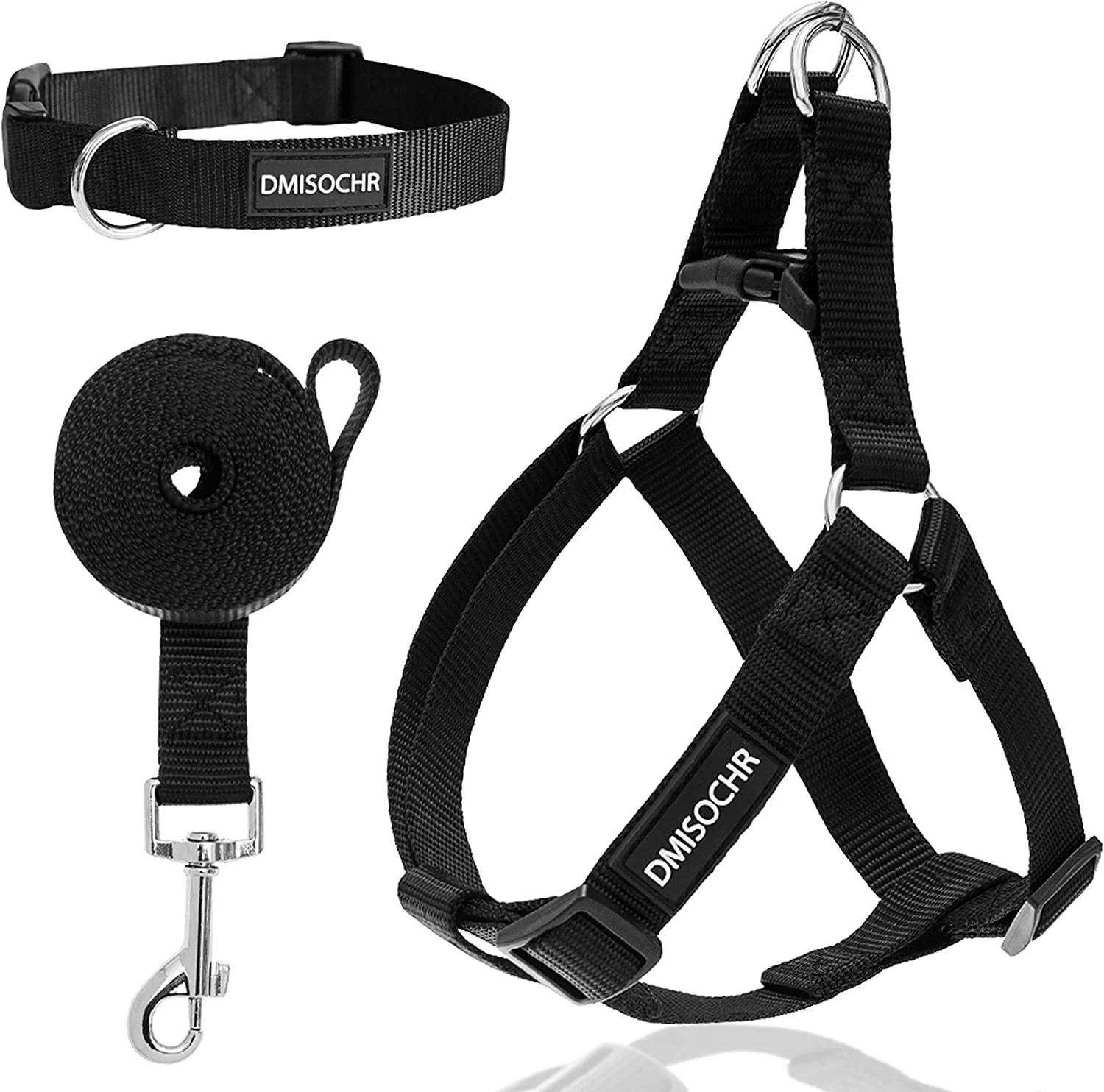No Pull Step-In Dog Harness & Leash Set with Adjustable Collar