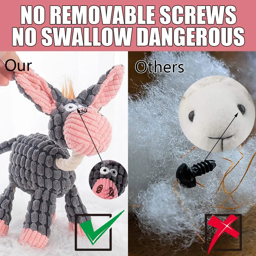 Squeaky Plush Dog Toy – Durable Stuffed Chew Toy