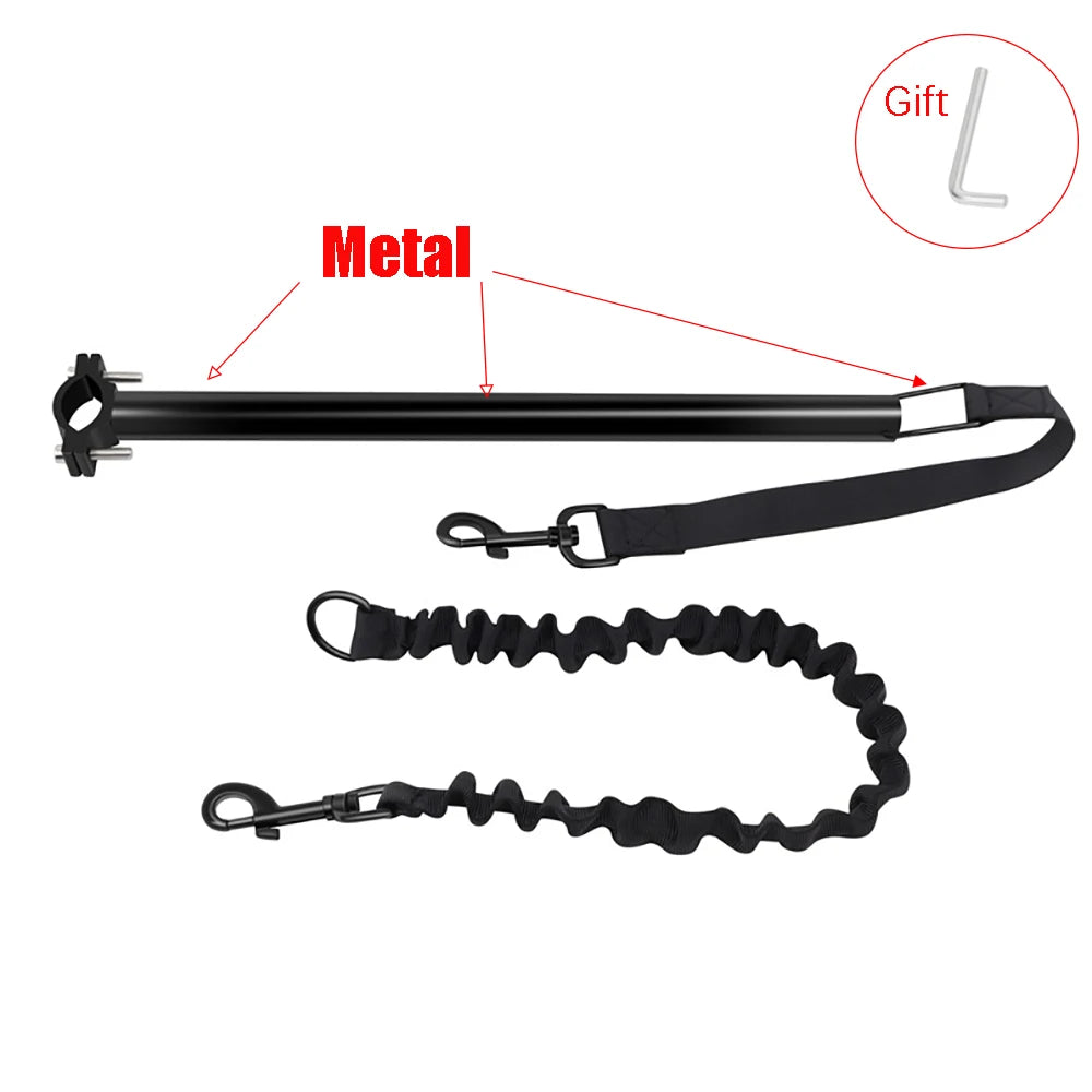 CycleMate Elastic Bicycle Dog Leash with Removable Metal Attachment