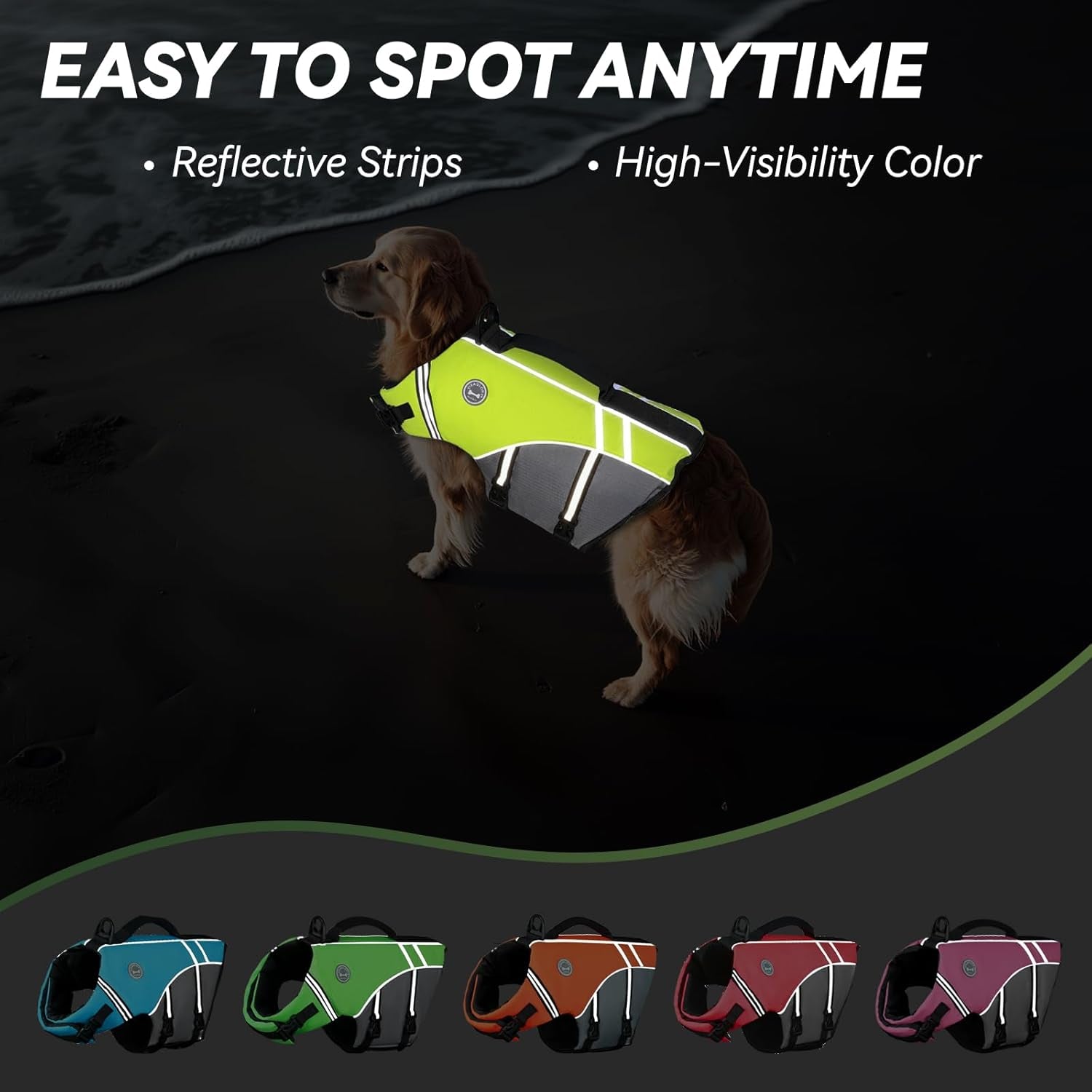 Sports Style Dog Life Vest – Bright Yellow Small
