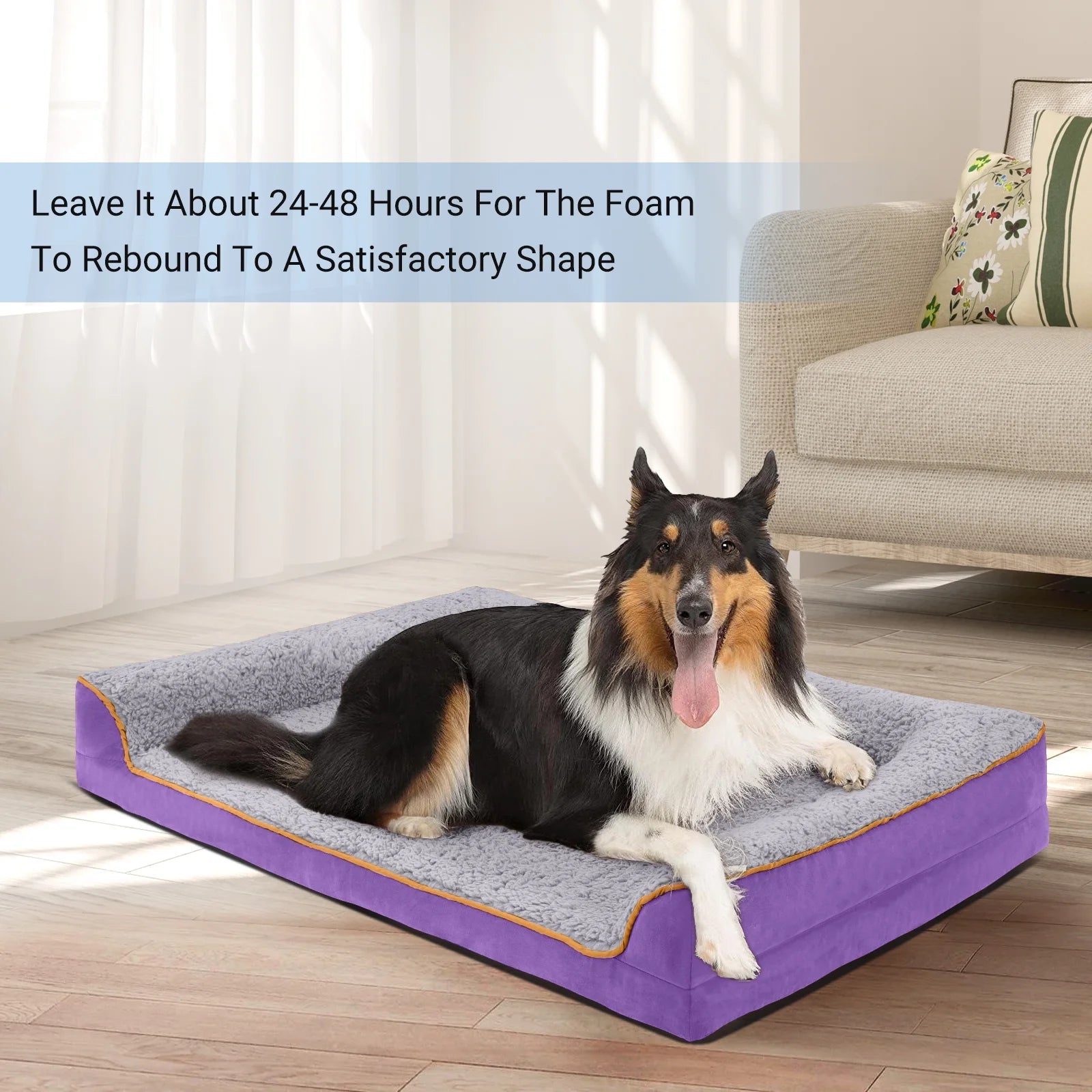 Egg Crate Foam Pet Couch with Washable Cover