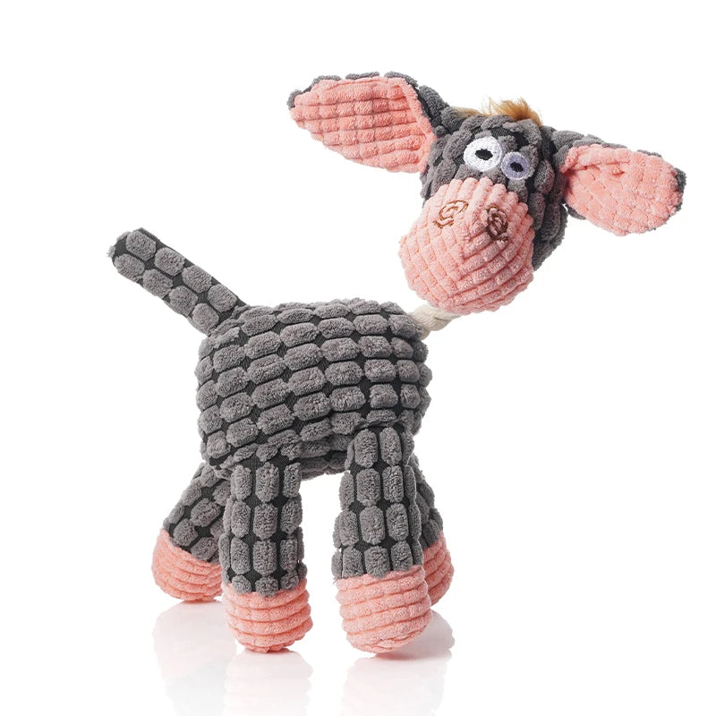 Squeaky Plush Dog Toy – Durable Stuffed Chew Toy