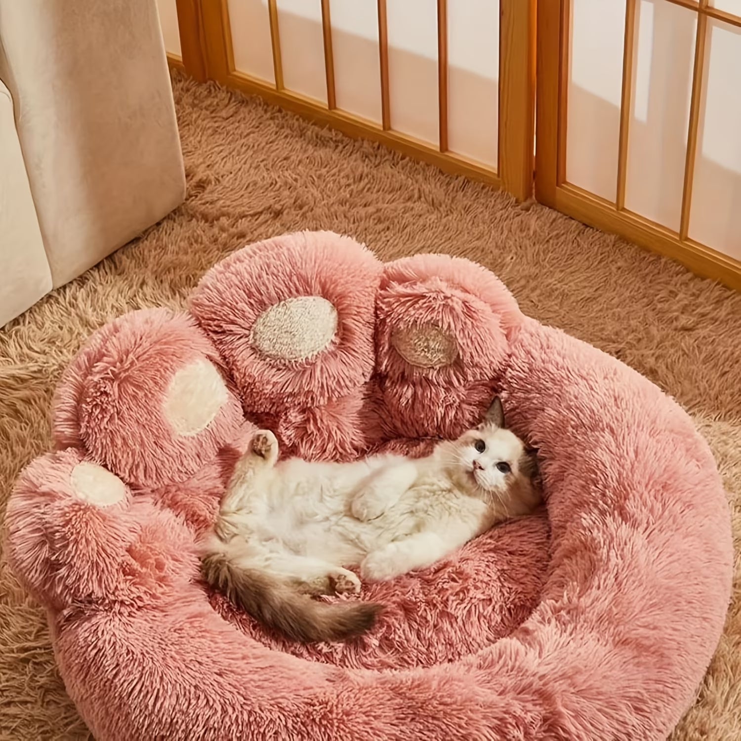 Kylinsure Paw Shape Calming Pet Bed