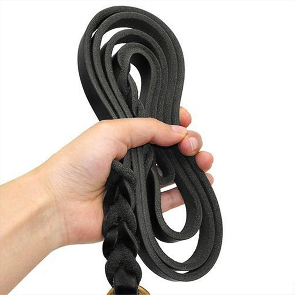 Braided Leather Dog Leash – 6FT Heavy Duty Training Lead