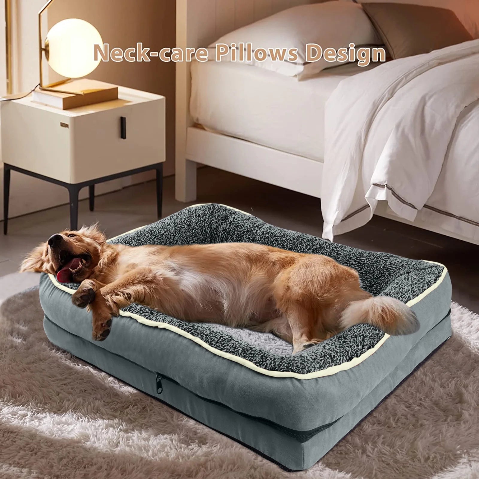 Egg Crate Foam Pet Couch with Washable Cover