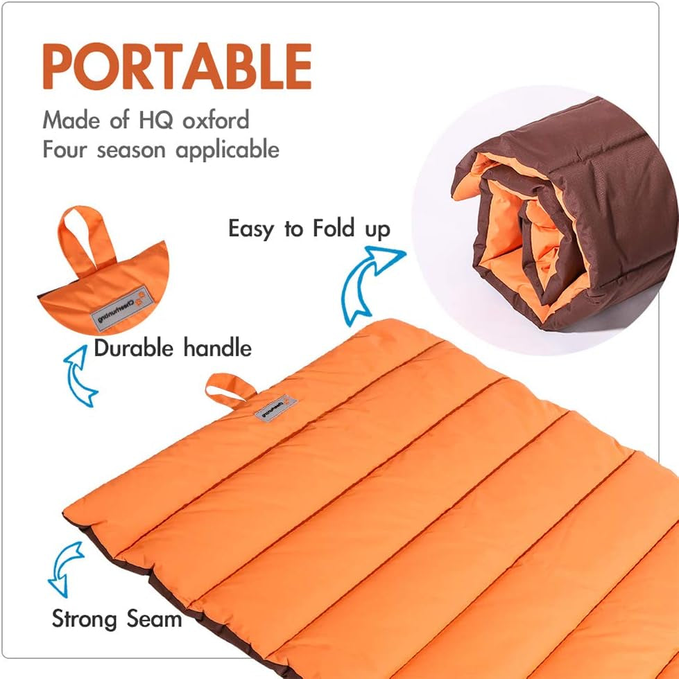 Waterproof Outdoor Dog Bed – Portable Washable Travel Mat for Camping & Large Dogs