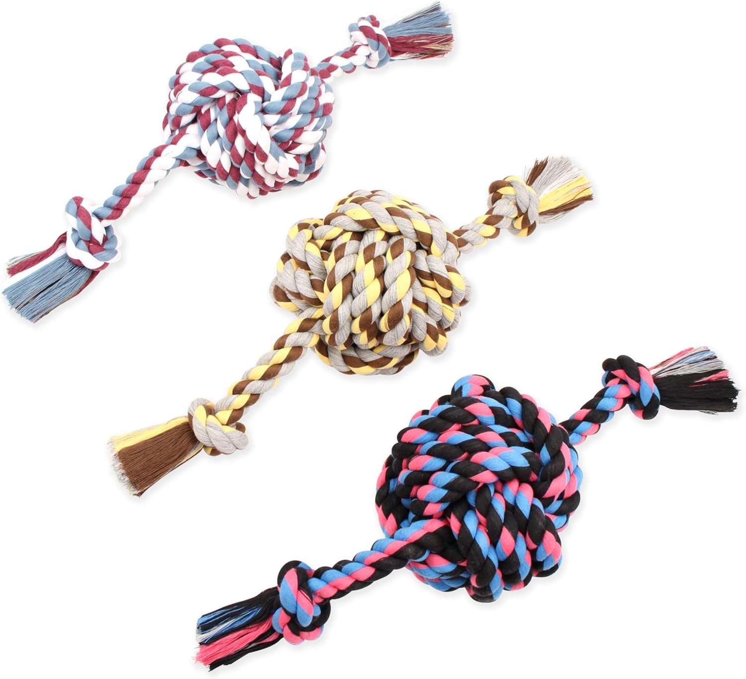 Mammoth Flossy Chews Colossal Monkey Fist Ball Rope Toy – 25" Interactive Tug Toy