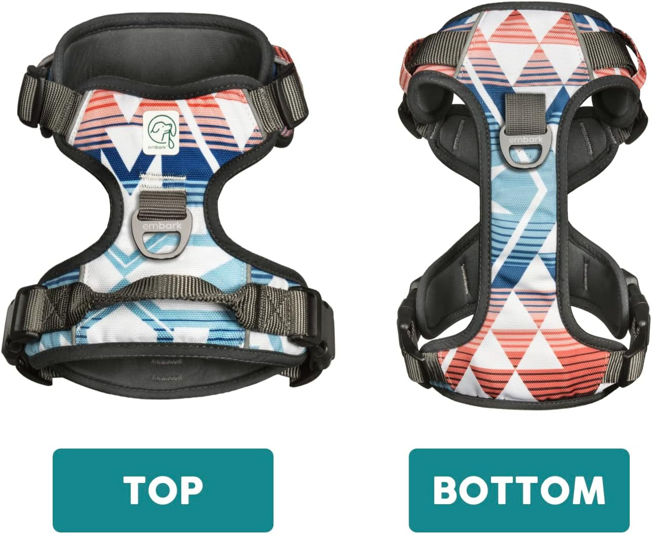 Embark Adventure Small Dog Harness – No Pull Reflective Harness with Front Clip & Comfort Handle