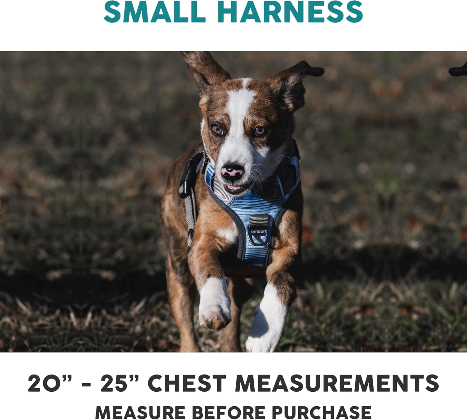 Embark Adventure Small Dog Harness – No Pull Reflective Harness with Front Clip & Comfort Handle