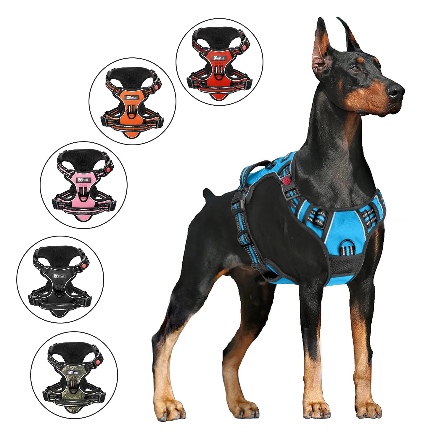 Reflective No Pull Dog Walking Harness – Comfortable Adjustable Pet Vest with Control Handle