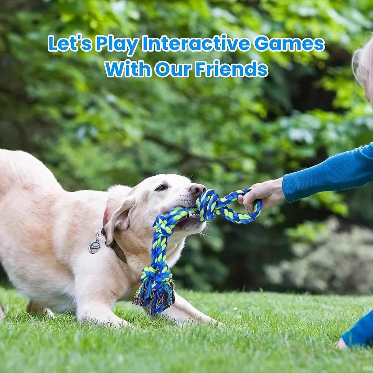 Heavy-Duty Knot Rope Dog Toy – Durable Tug & Chew Toy for Medium and Large Dogs