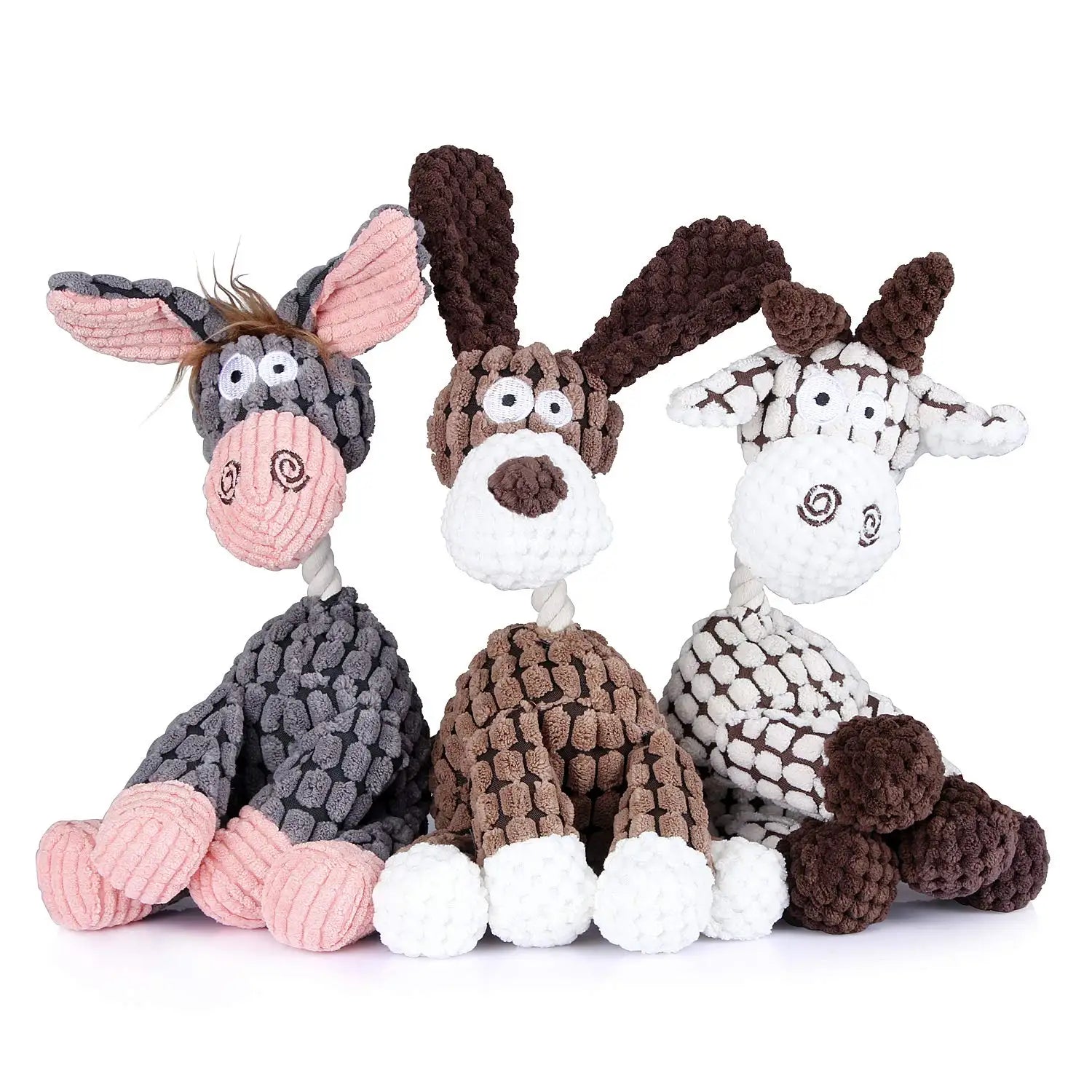 Squeaky Plush Dog Toy – Durable Stuffed Chew Toy