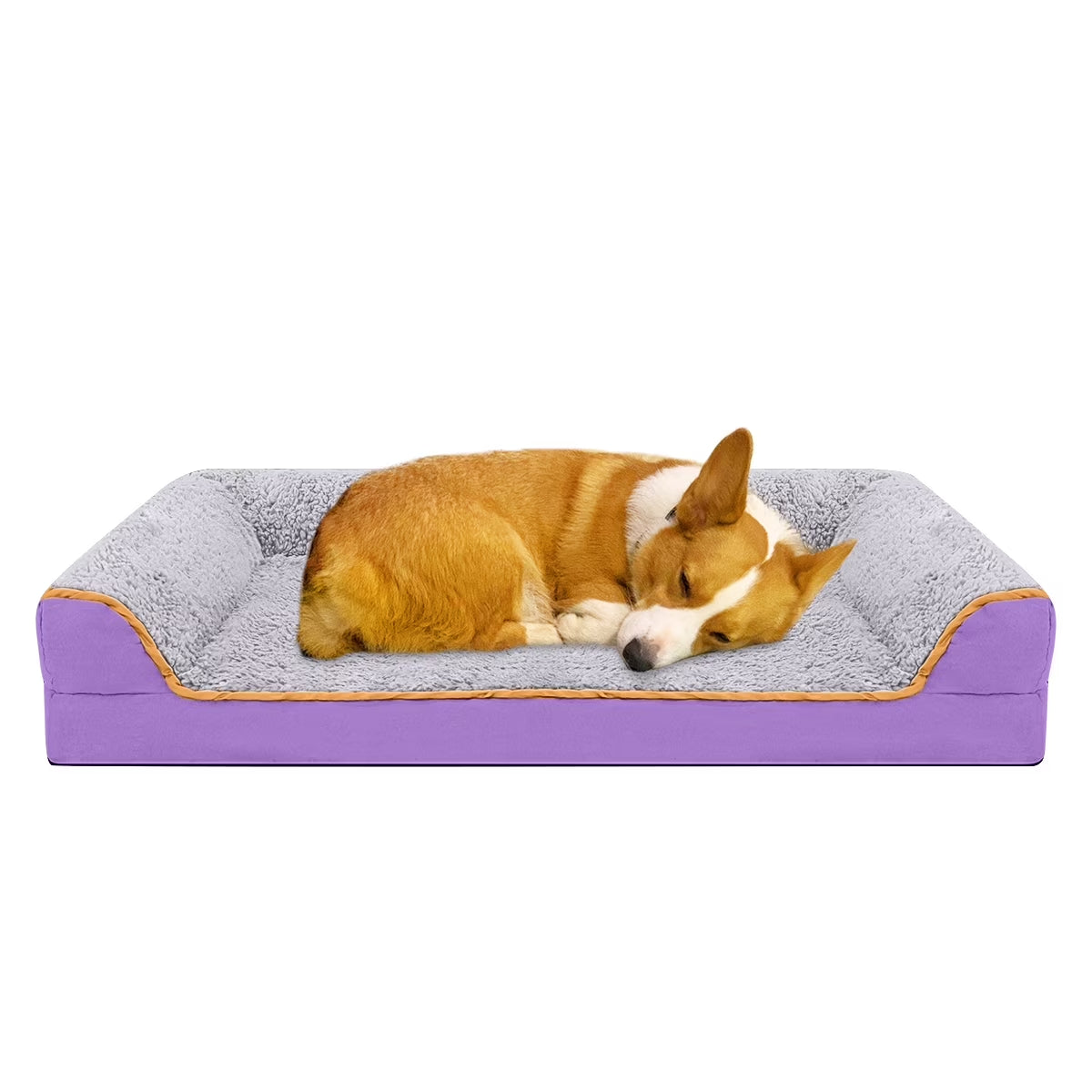 Orthopedic Dog Sofa Bed – Supportive Egg Crate Foam Pet Couch with Washable Cover