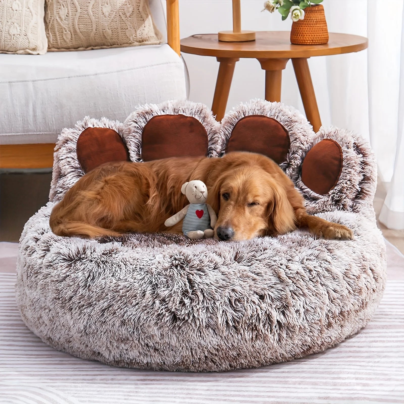 Kylinsure Paw Shape Calming Pet Bed
