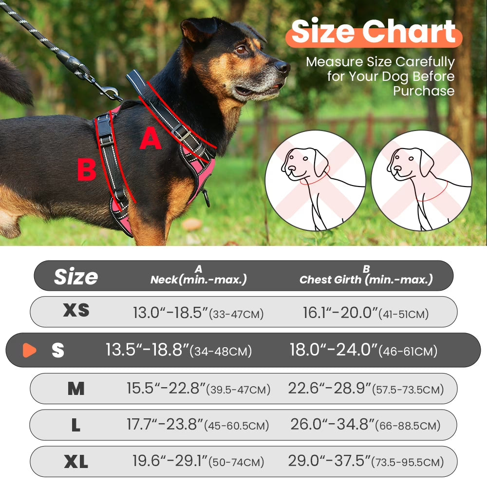 MASBRILL Reflective Comfort Harness with Handle – Pink Small Dog Vest