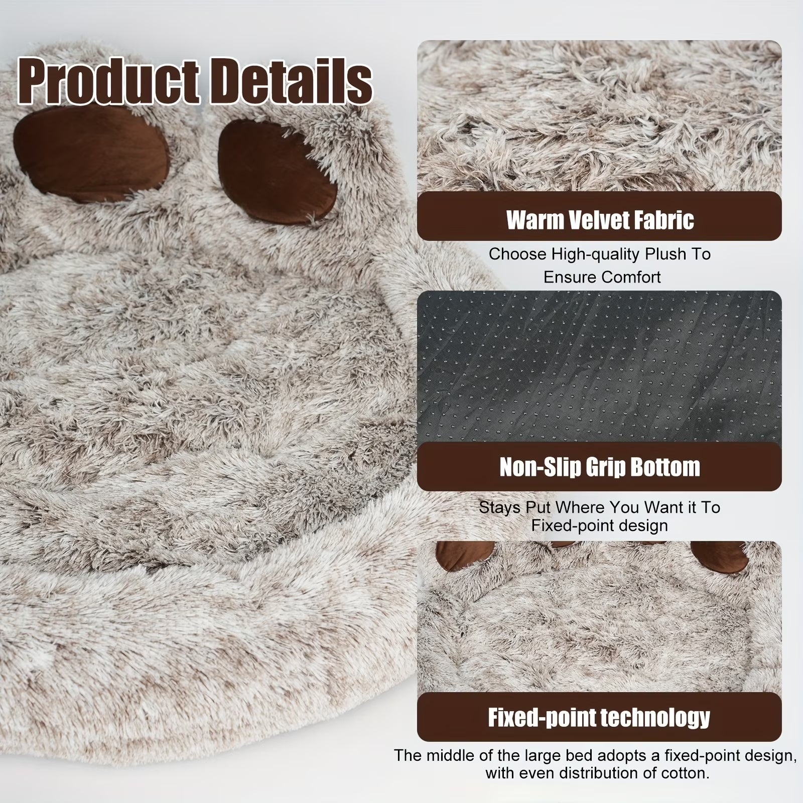 Kylinsure Paw Shape Calming Pet Bed