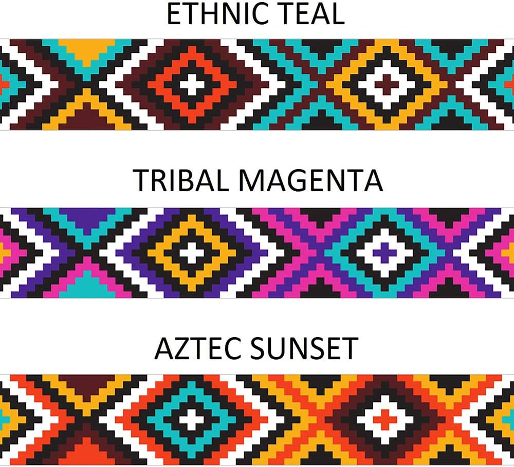 Tribal Pattern Adjustable Dog Harness (Magenta, Small)