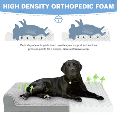 Orthopedic Dog Sofa Bed – Supportive Egg Crate Foam Pet Couch