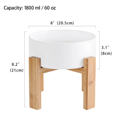 Elevated Ceramic Dog Bowl with Stand