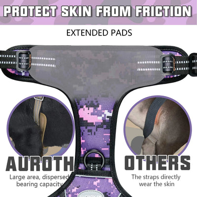 Auroth Tactical Reflective Harness with Control Handle & Front Training Clip