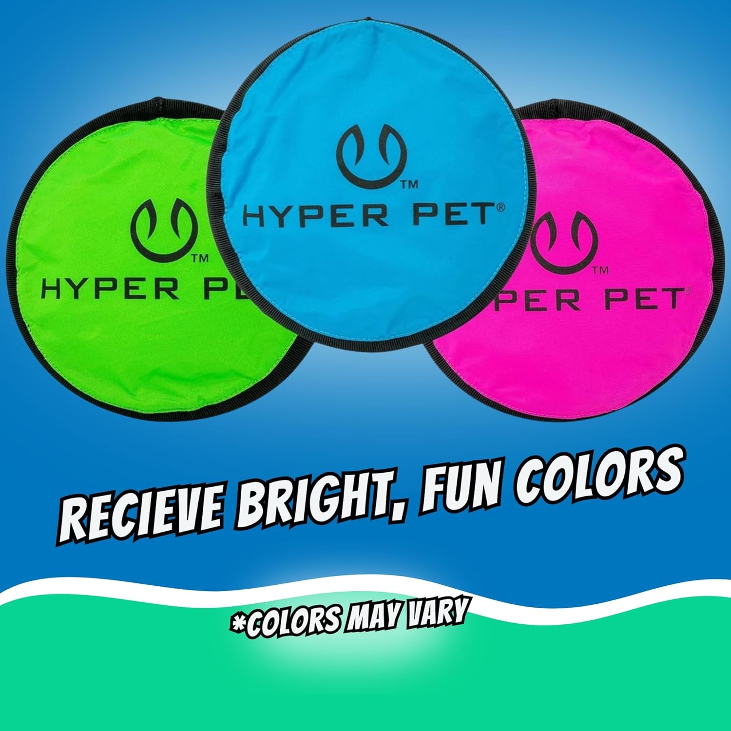 Flippy Flopper 9" Flying Disc Dog Toy – Floating Soft Fetch Discs (Pack of 5)