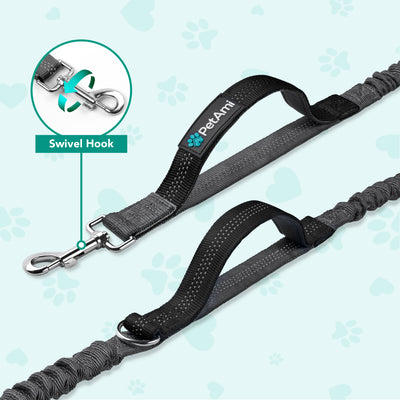 Hands-Free Dog Bungee Leash with Adjustable Waist Belt