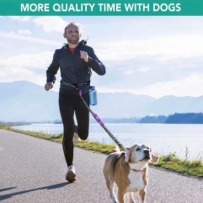 Hands-Free Dog Bungee Leash with Adjustable Waist Belt