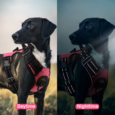 MASBRILL Reflective Comfort Harness with Handle – Pink Small Dog Vest