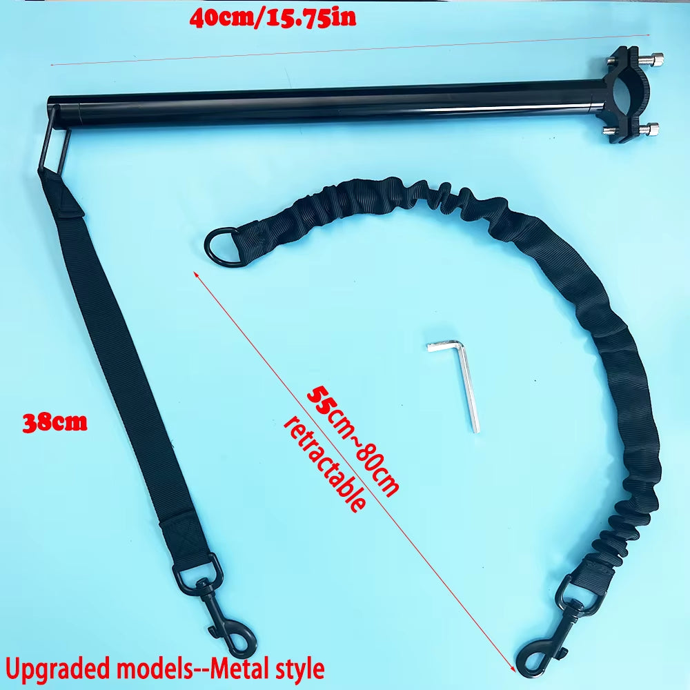 CycleMate Elastic Bicycle Dog Leash with Removable Metal Attachment