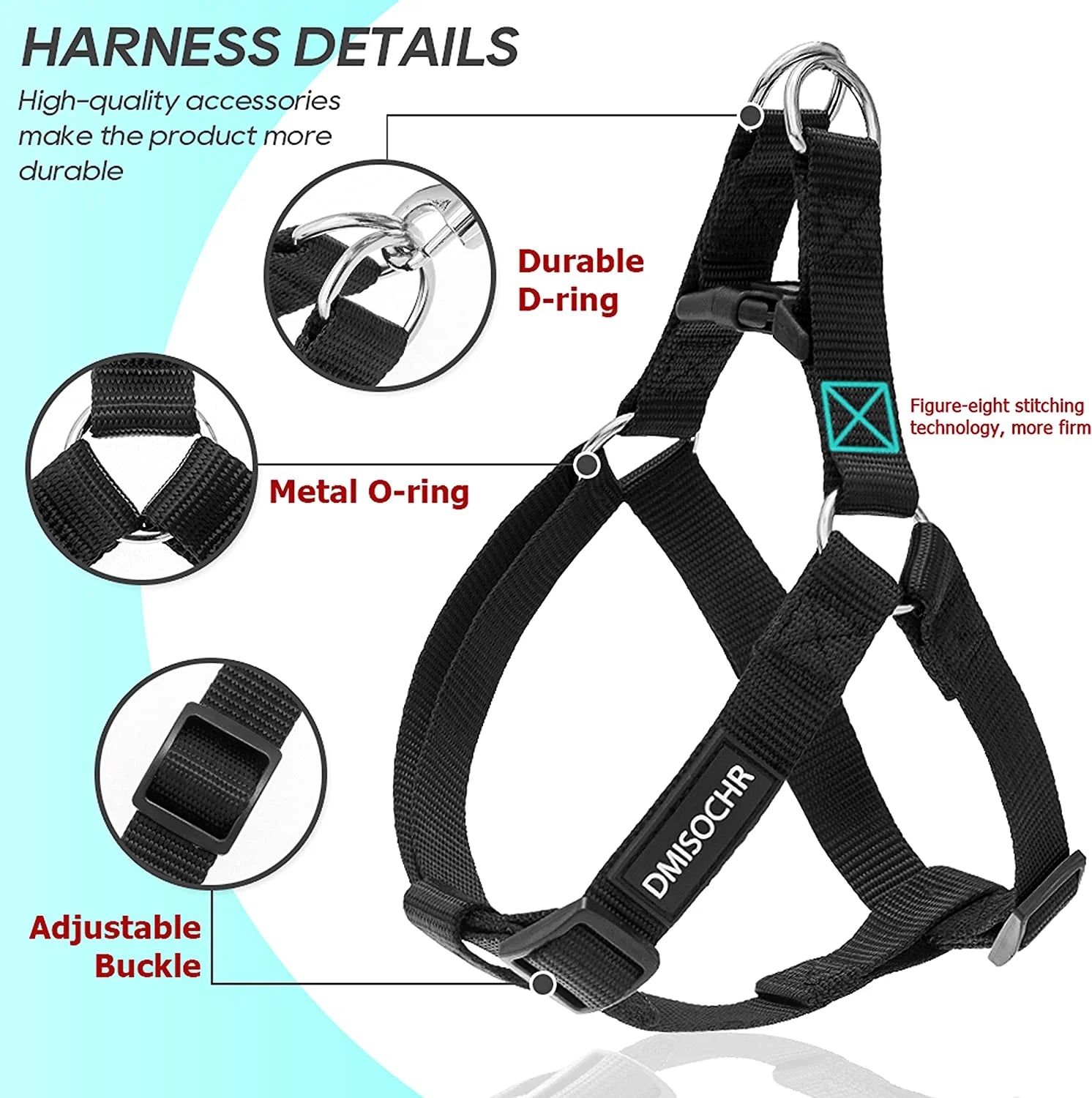 No Pull Step-In Dog Harness & Leash Set with Adjustable Collar