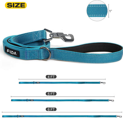 Heavy Duty Reflective Dog Leash – 5FT Dual Handle Walking Lead