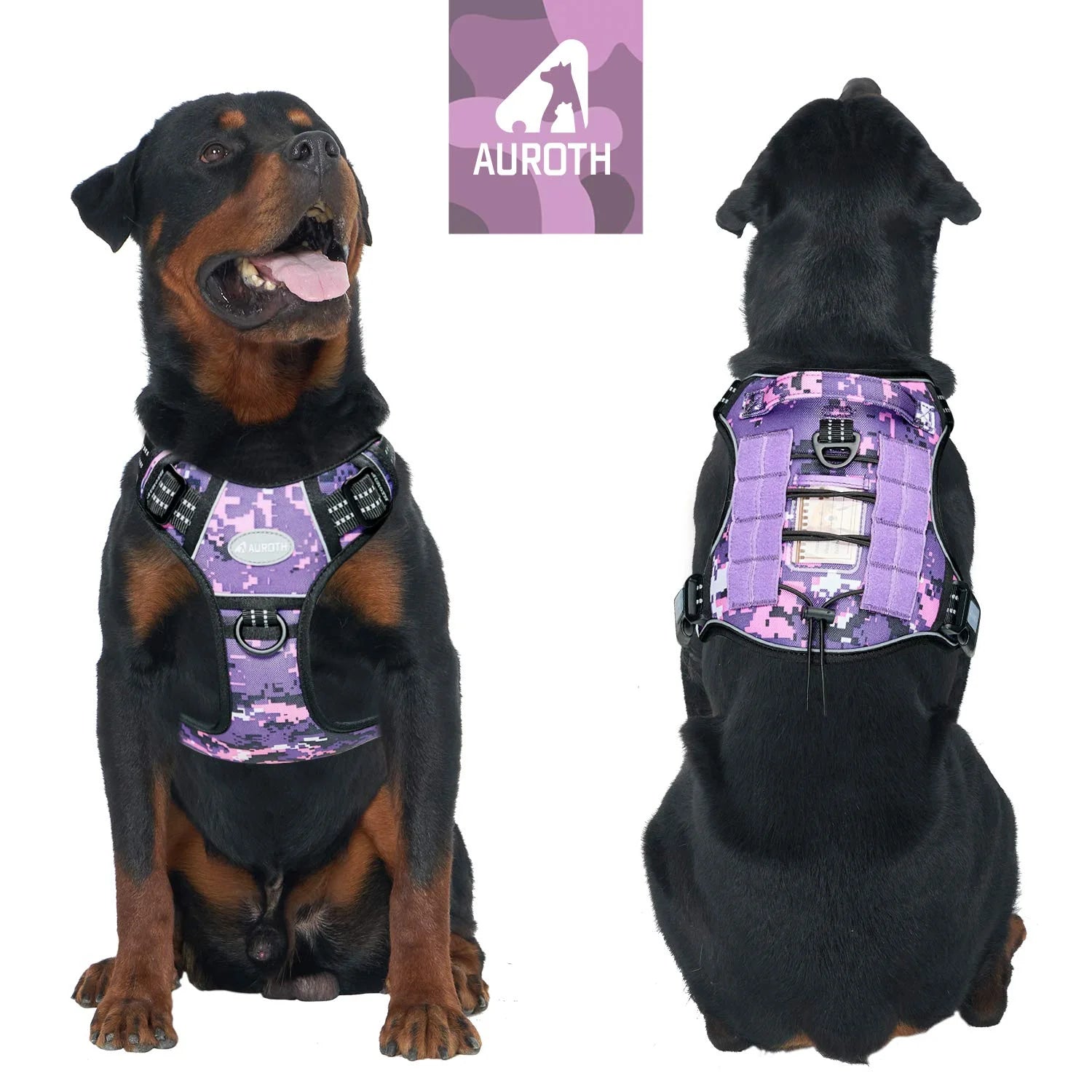 Auroth Tactical Reflective Harness with Control Handle & Front Training Clip