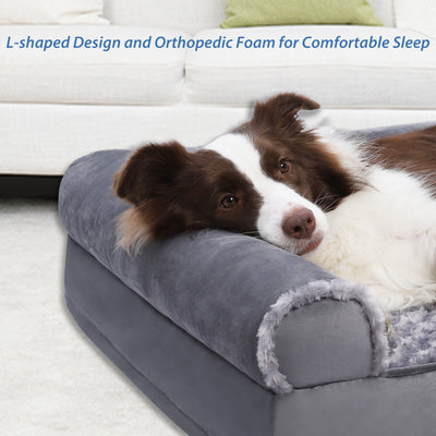 Orthopedic Washable Pet Couch Bed for Large Dogs – 36" × 27" with Non-Slip Bottom