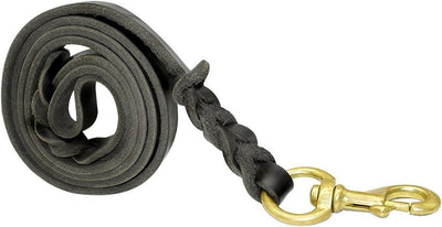 Braided Leather Dog Leash – 6FT Heavy Duty Training Lead