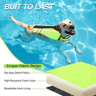 Sports Style Dog Life Vest – Bright Yellow Small