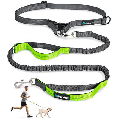 Hands-Free Dog Bungee Leash with Adjustable Waist Belt