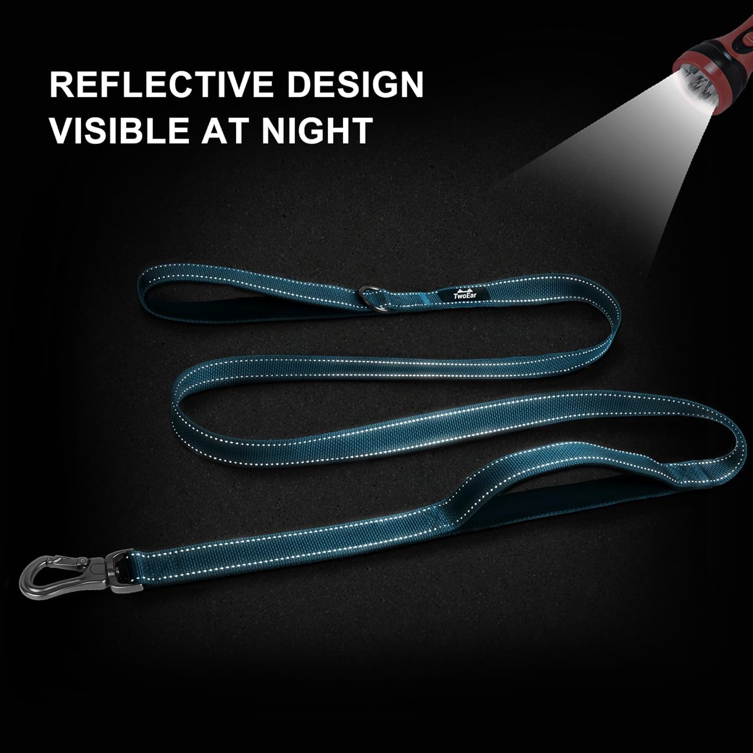 Strong Reflective Dog Leash with Dual Padded Handles – 6FT Heavy Duty Walking Lead