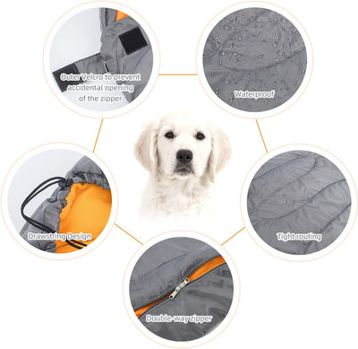 Waterproof Packable Dog Sleeping Bag with Storage Bag – Outdoor Travel Bed 43" × 27"
