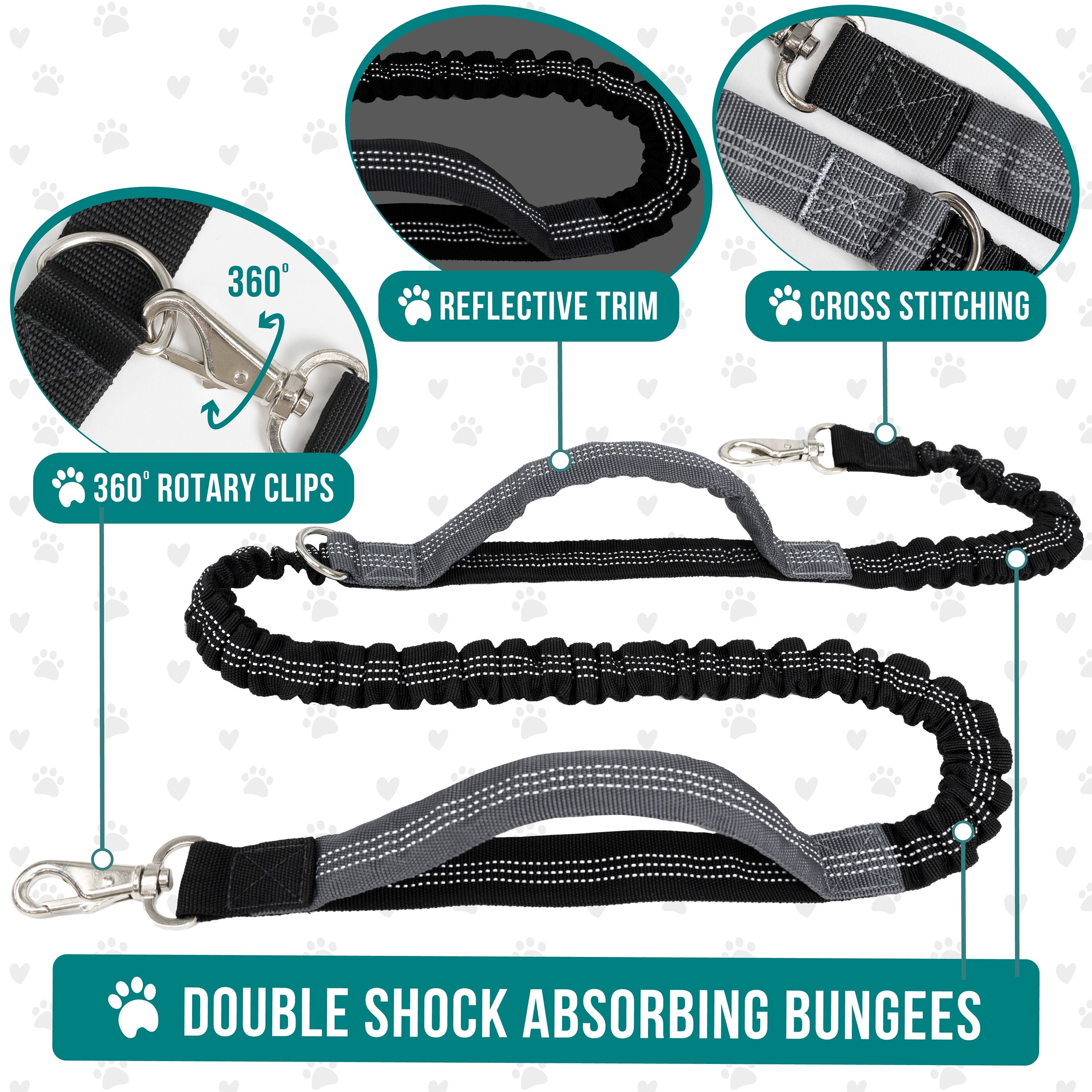Hands-Free Dog Leash with Waterproof Waist Bag & Training Pouch
