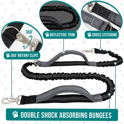 Hands-Free Dog Leash with Waterproof Waist Bag & Training Pouch