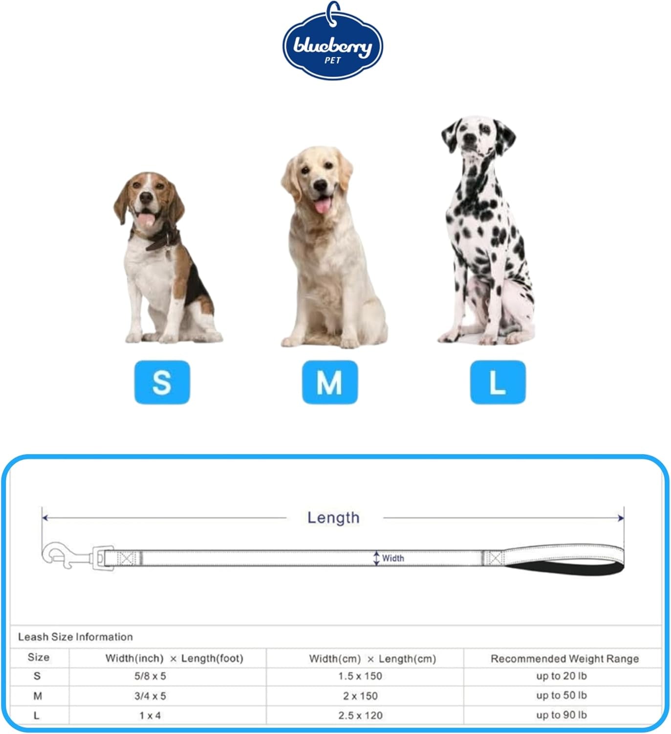 Blueberry Pet Reflective Dog Leash