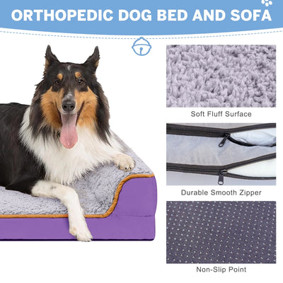 Egg Crate Foam Pet Couch with Washable Cover