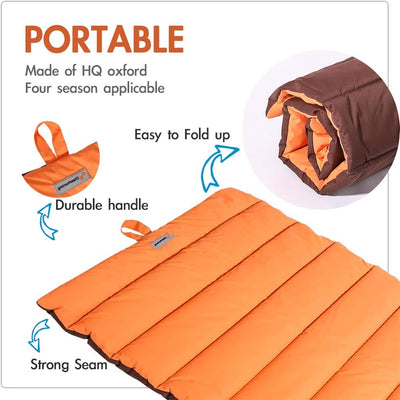 Waterproof Outdoor Dog Bed – Portable Washable Travel Mat for Camping & Large Dogs