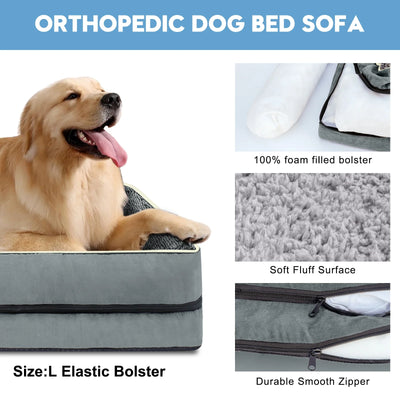 Egg Crate Foam Pet Couch with Washable Cover
