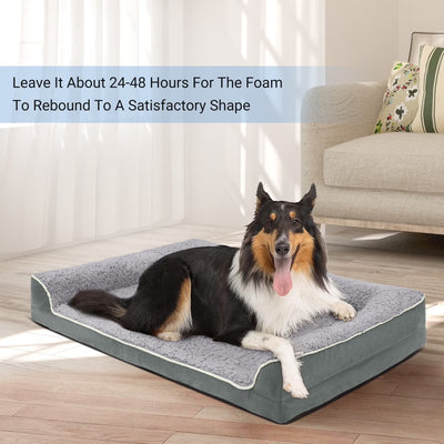 Orthopedic Dog Sofa Bed – Supportive Egg Crate Foam Pet Couch