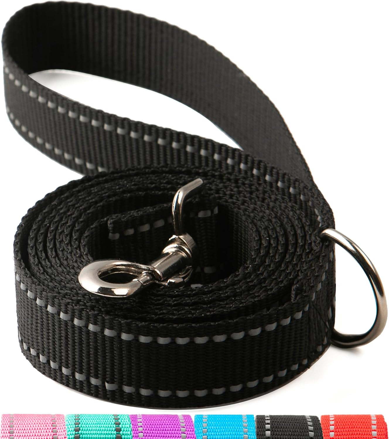 Reflective Nylon Dog Leash – 6FT Walking & Training Lead
